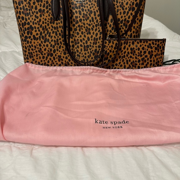 Kate Spade Tan and Black Animal Print Tote - Picture 1 of 2